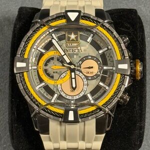 Invicta U.S. Army Smartwatch - Yellow and Silver Accents